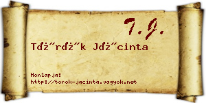 Török Jácinta névjegykártya