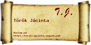 Török Jácinta névjegykártya